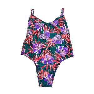 Body Maiô Regulagem Liso floral