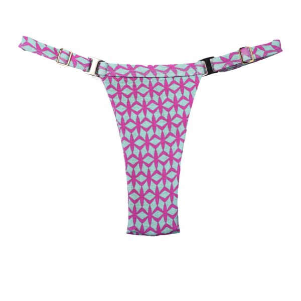 Tanga Pauline Geométrico (Pink/Verde-água)